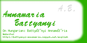 annamaria battyanyi business card